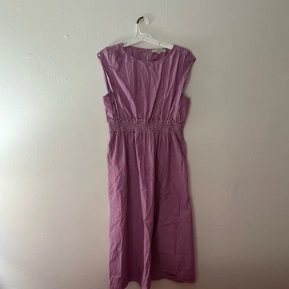 Loft Striped Poplin Midi Dress - Picture 7 of 7